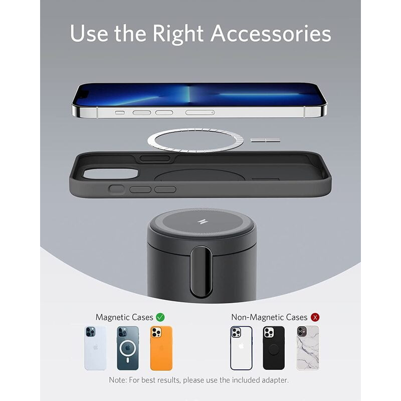 شارژر وایرلس 2 در 1 انکر Anker 623 Magnetic Wireless Charger (MagGo) B2568