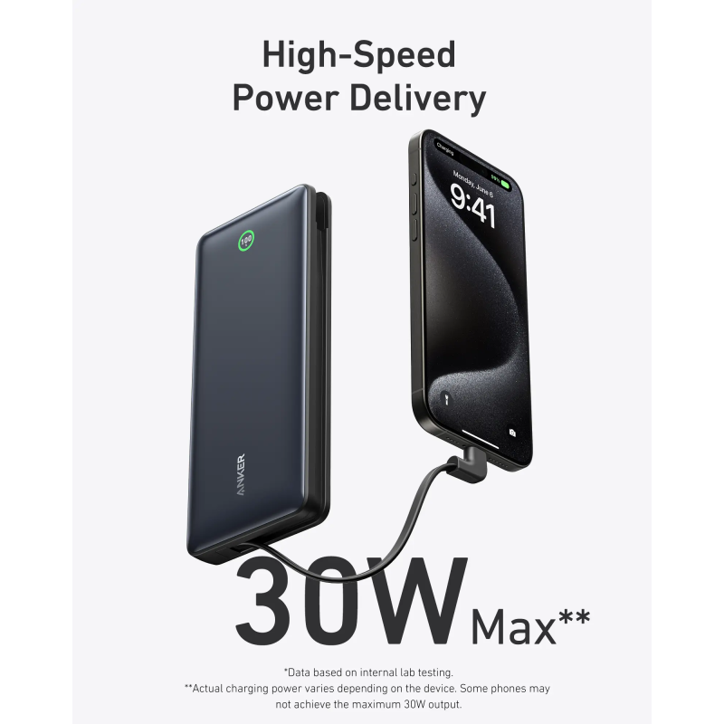 پاوربانک 30 وات انکر مدل A1387 ظرفیت 20000 میلی آمپر