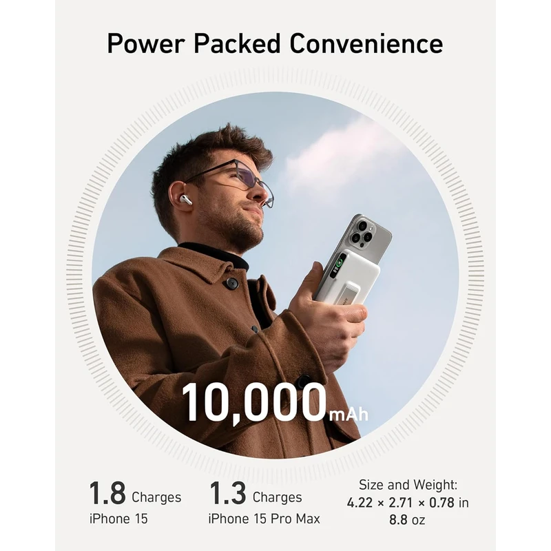 پاوربانک انکر مدل A1654 ظرفیت 10000 میلی آمپر