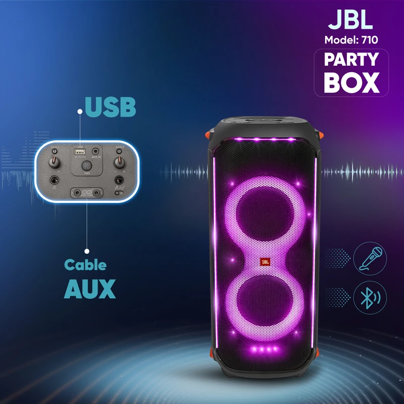 اسپیکر بلوتوثی قابل حمل جی بی ال مدل PARTYBOX 710